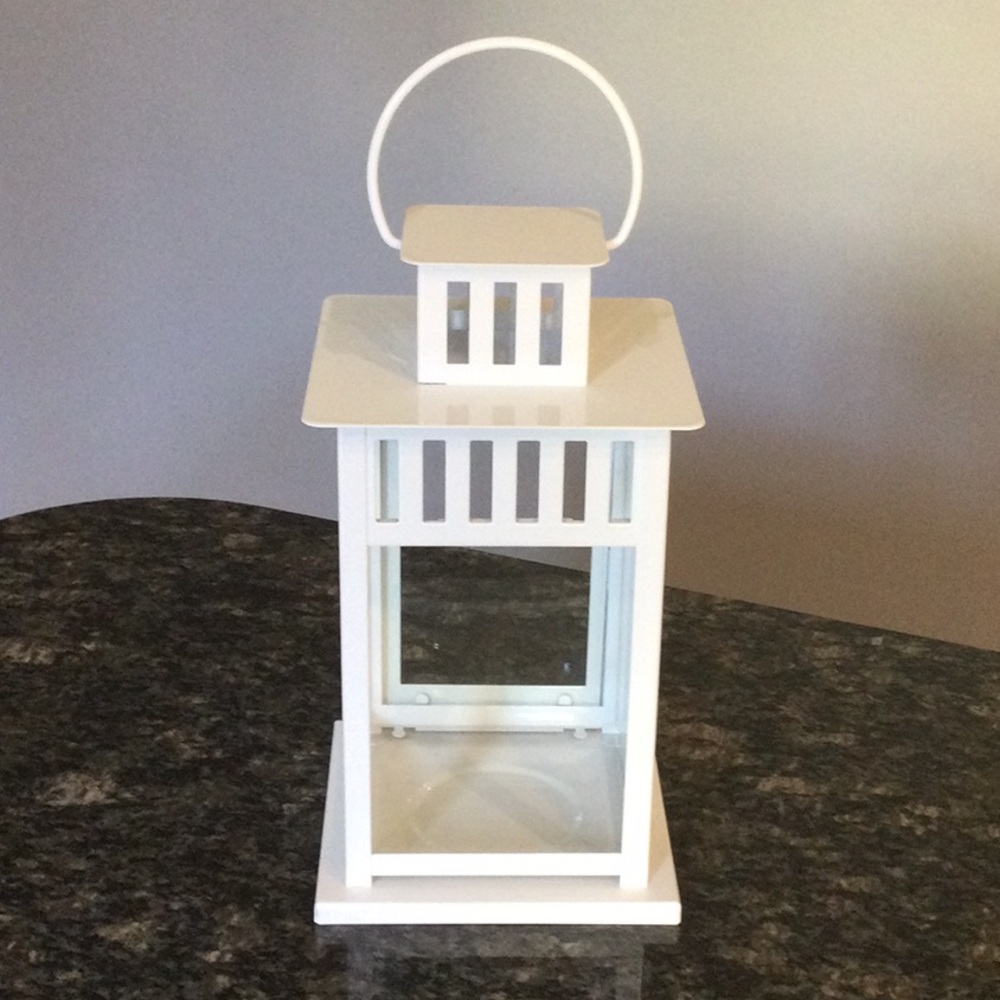 White Decorative Lantern - Picture 4 of 7